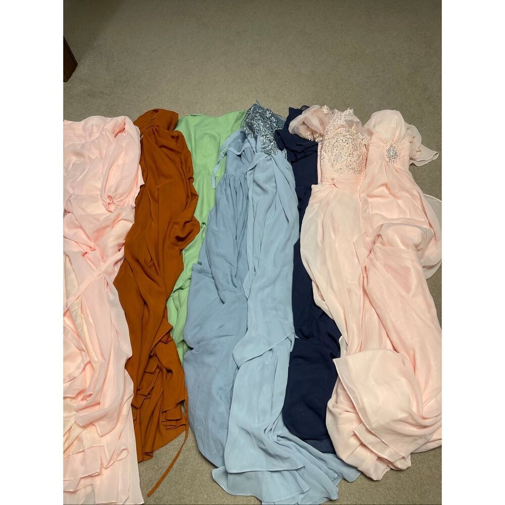 Box of 12 long evening dresses new different sizes